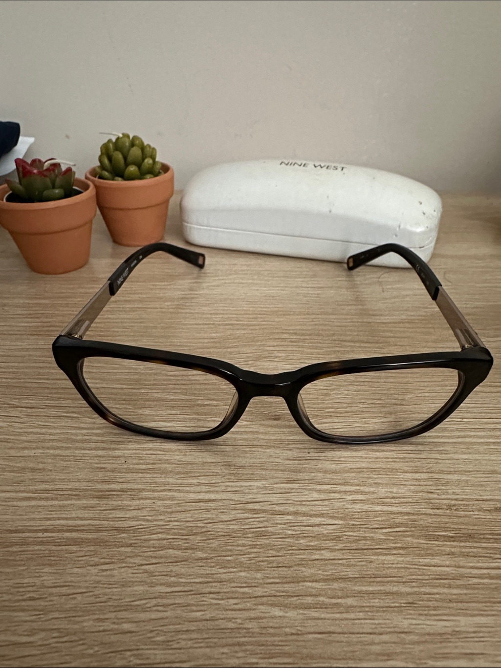 Nine West Women's Tortoiseshell Frame Glasses - Dark Brown